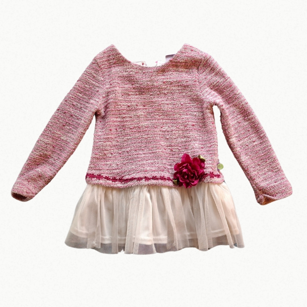 4T Girls Peplum Long Sleeved Top